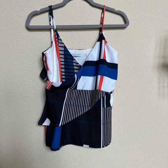 Finders Keepers Graphic Asymmetrical Camisole in Black and White - Picture 4 of 10